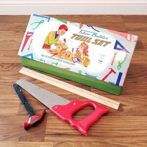 Vintage 1950s Future Builder Tool Set, Tin Litho Box, No 177, Made in Canada